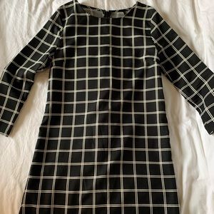 Black and white plaid dress